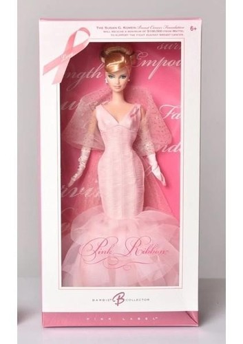 Bambola barbie nastro rosa - barbie,